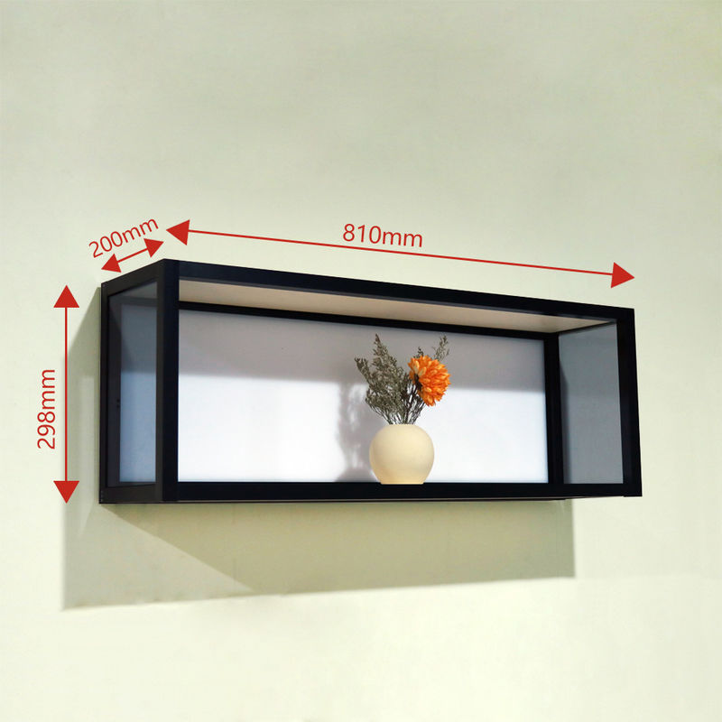 810x200x298mm الألومنيوم رف جدار مكعب مضيئة لديكور غرفة المعيشة